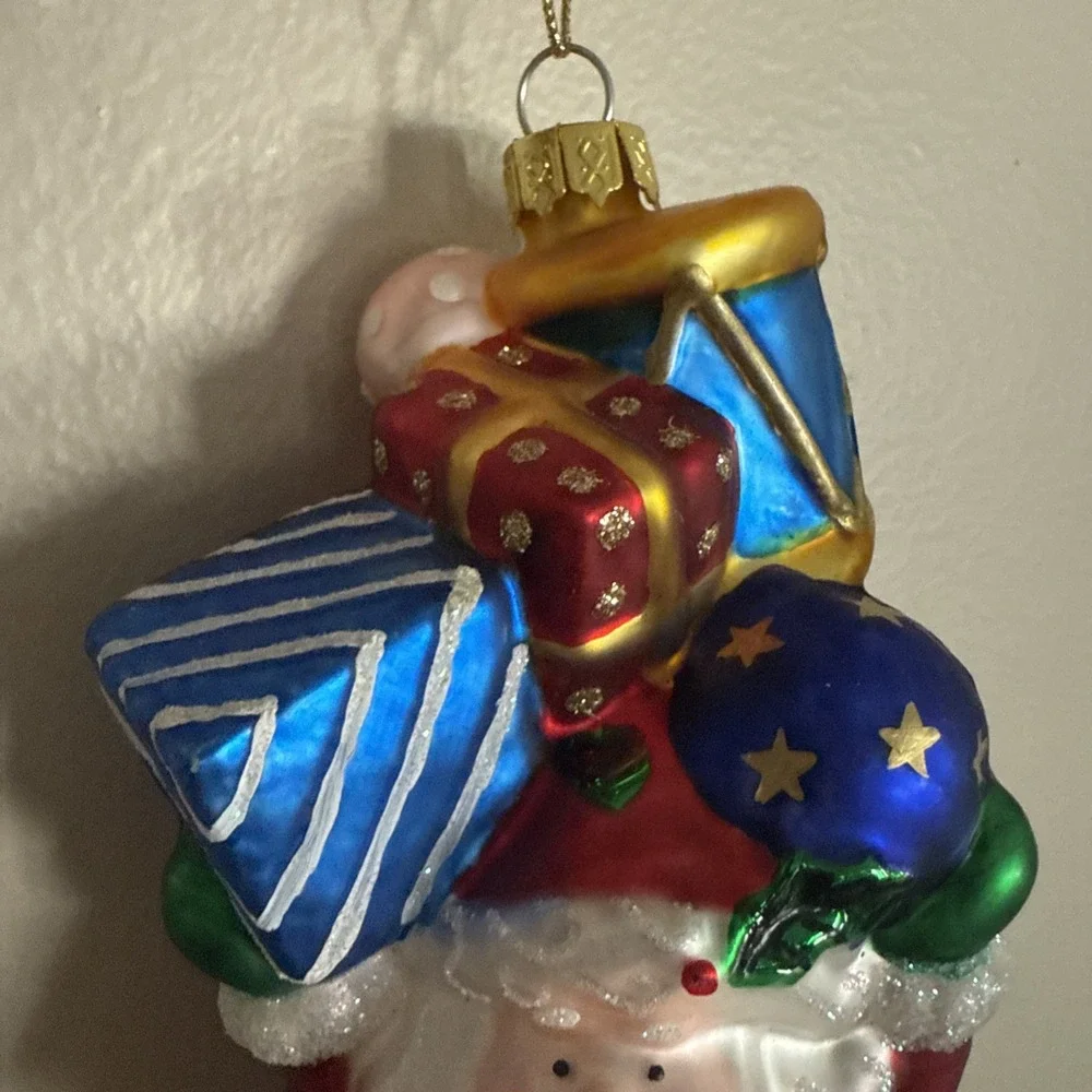 Lumiere Glass Hand-Crafted Painted Blown Glass‎ Santa Claus Figurine Vintage
